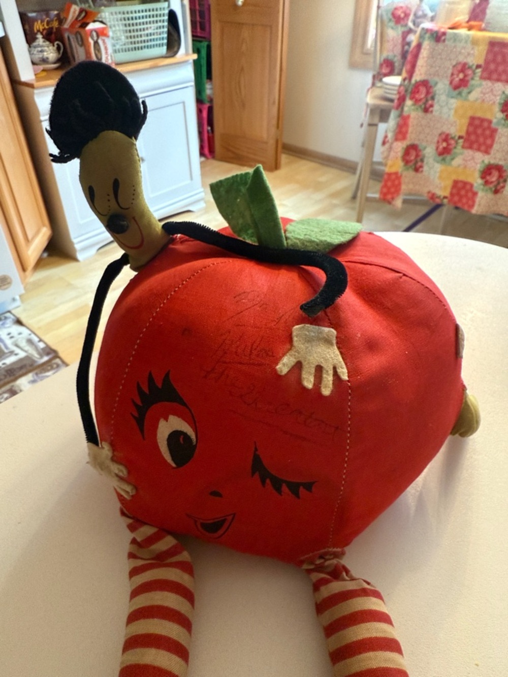 1970s vintage rare Apple plush doll/radio